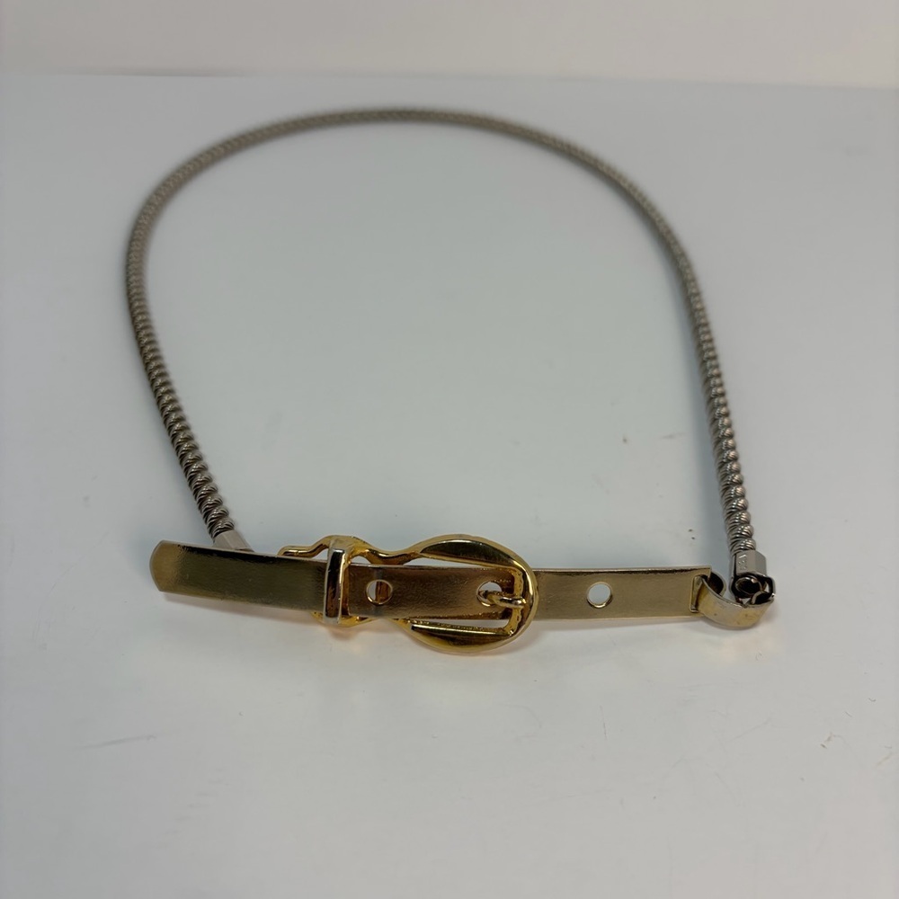 Y2K Vintage Metal Chain Belt • Mixed Metals • USA Made